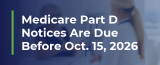 Medicare Part D Notices are due before October 15, 2026